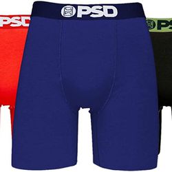 PSD Underwear Red/Navy/Black 3 Pack Men’s Core Standard Briefs Size M