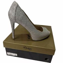 Thalia Sodi Silver Women's Lenna - High Heel Open Toe Pumps Size US 9 M