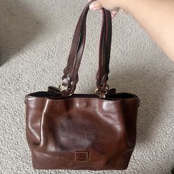 Dooney & Bourke Florentine Leather Large Zip Barlow Satchel READ!