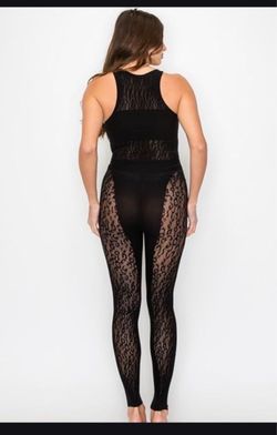 Women's sleeveless mesh jumpsuit