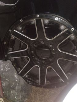 New 20 inch Black Milled Aftermarket Truck Wheel Rim 8 lug