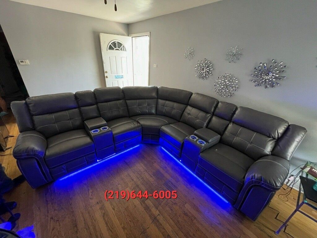 POWER SLEEK BRAND NEW GREY RECLINING SECTIONAL SAME DAY DELIVERY