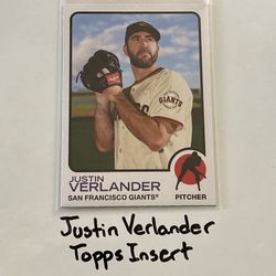Justin Verlander San Francisco Giants All-Star Pitcher Topps Short Print Insert Card. 