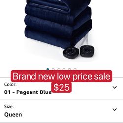 Flannel Electric Blanket Queen - Flannel Heated Blanket with 10 Heat Settings, Heating Blanket with 10 Time Settings, 8 hrs Timer Auto Shut Off, and D