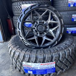LT 265/70/17 Atlander MT And New Lock Rims Toyota Tacoma 4Runenr Chevy Gmc Sierra