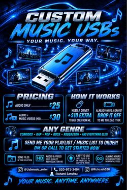 Custom Music USB Drive Service