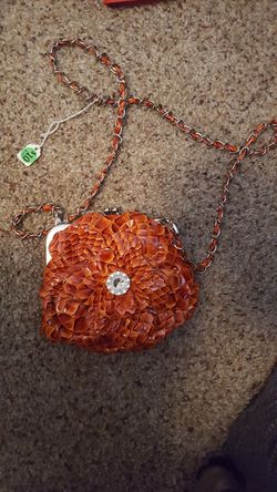 Orange crossbody bag