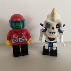 Lego Mini Figures Town Team Racing & Ninjago Skeleton Skulkin Warrior 