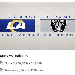 Raiders Vs Rams Game Ticket