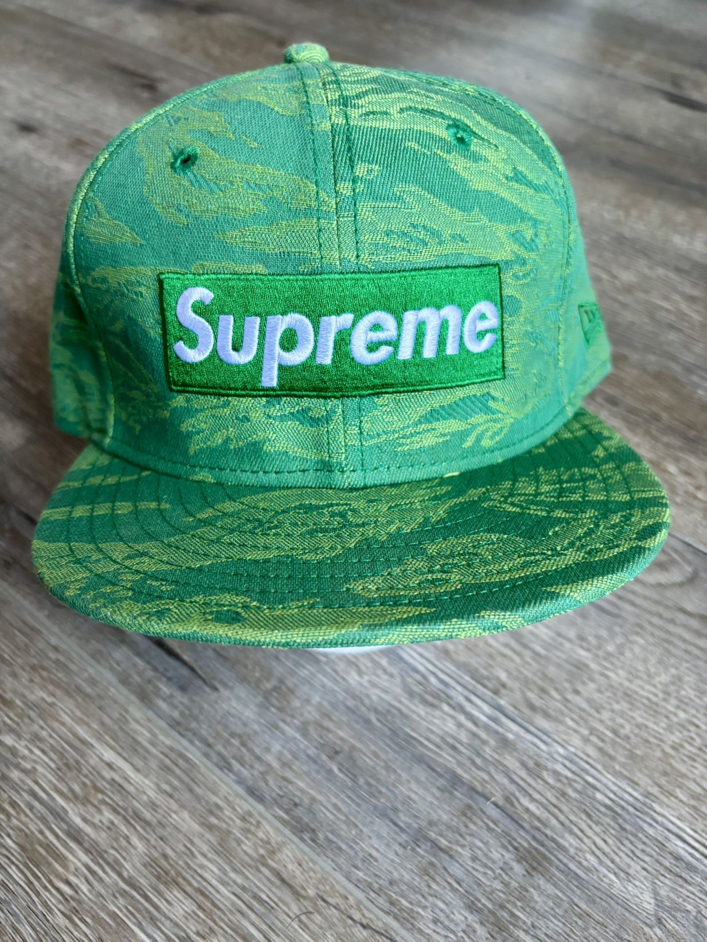 Supreme Box Logo New Era Fitted Cap Hat Rare Size 7 1/2