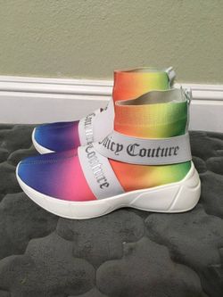  JUICY COUTURE SLIP-ON HIGH SOCK SNEAKERS 