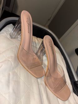 Forever Clear Block Heel