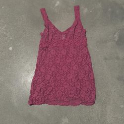 pink lace shirt