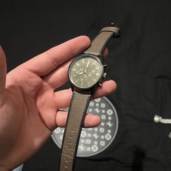 Classic Black w/brown band Watch
