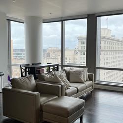 Couch And Swivel Chair 