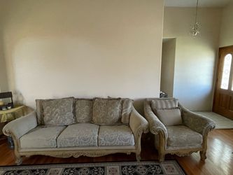 French Provincial Sofa and Armchair Set