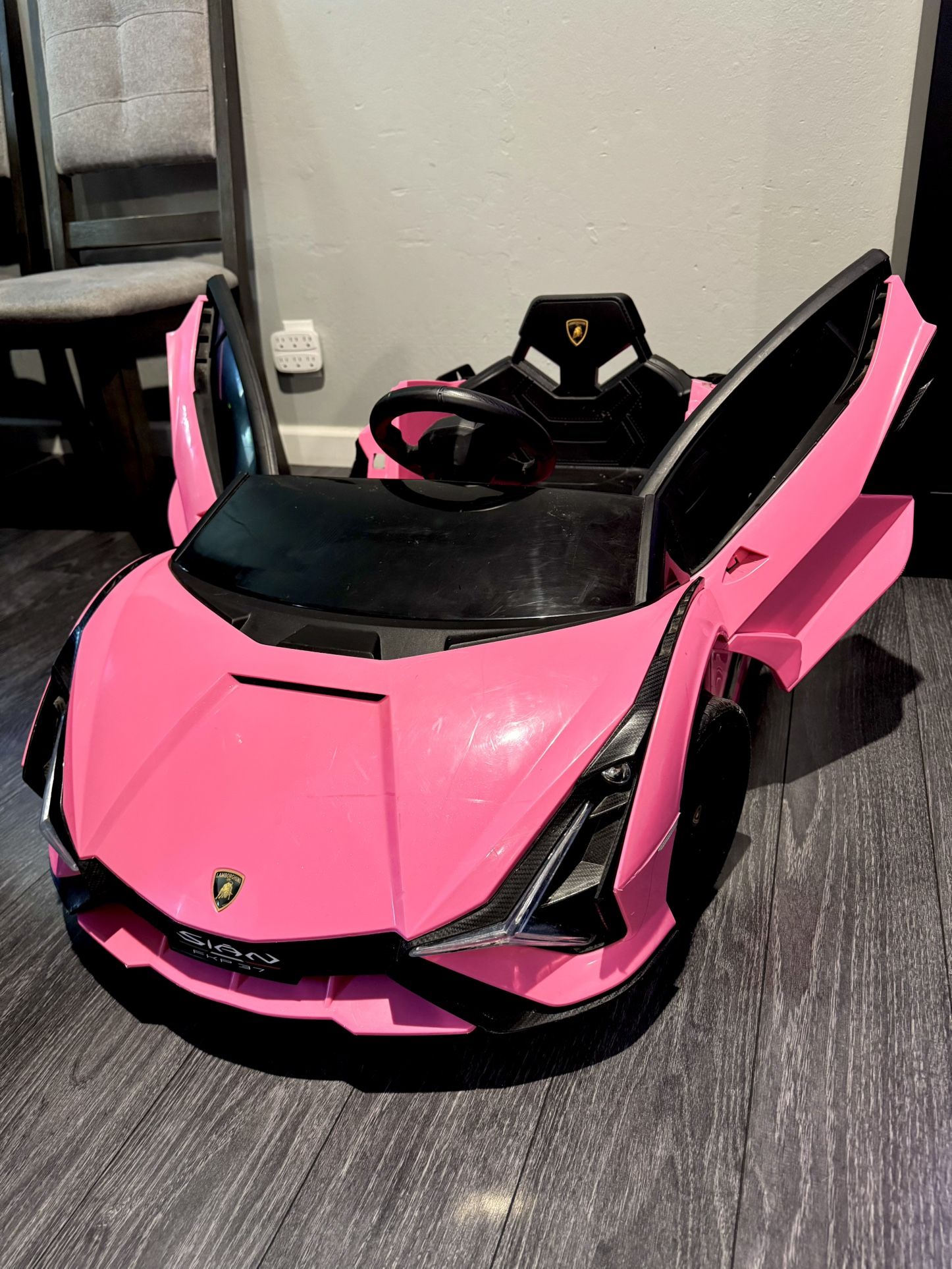 Pink Lamborghini Kids Car