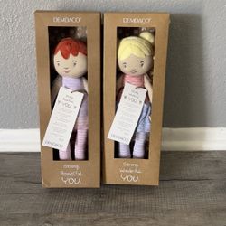 DEMDACO Strong Beautiful Redhead / Ginger/Blonde Girl 14” Plush Fabric Doll Toy Gift