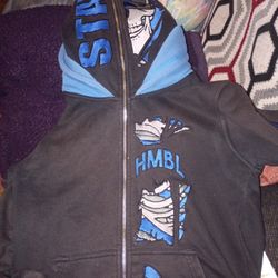 Stay Humble Hoodie Black & Blue 