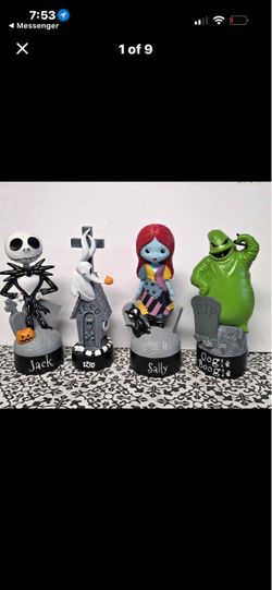 Nightmare before Christmas figures Jack,Sally,zero,oggie boogie