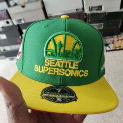 Seattle Sonics Mitchell And Ness Fitted Hat Size 7 