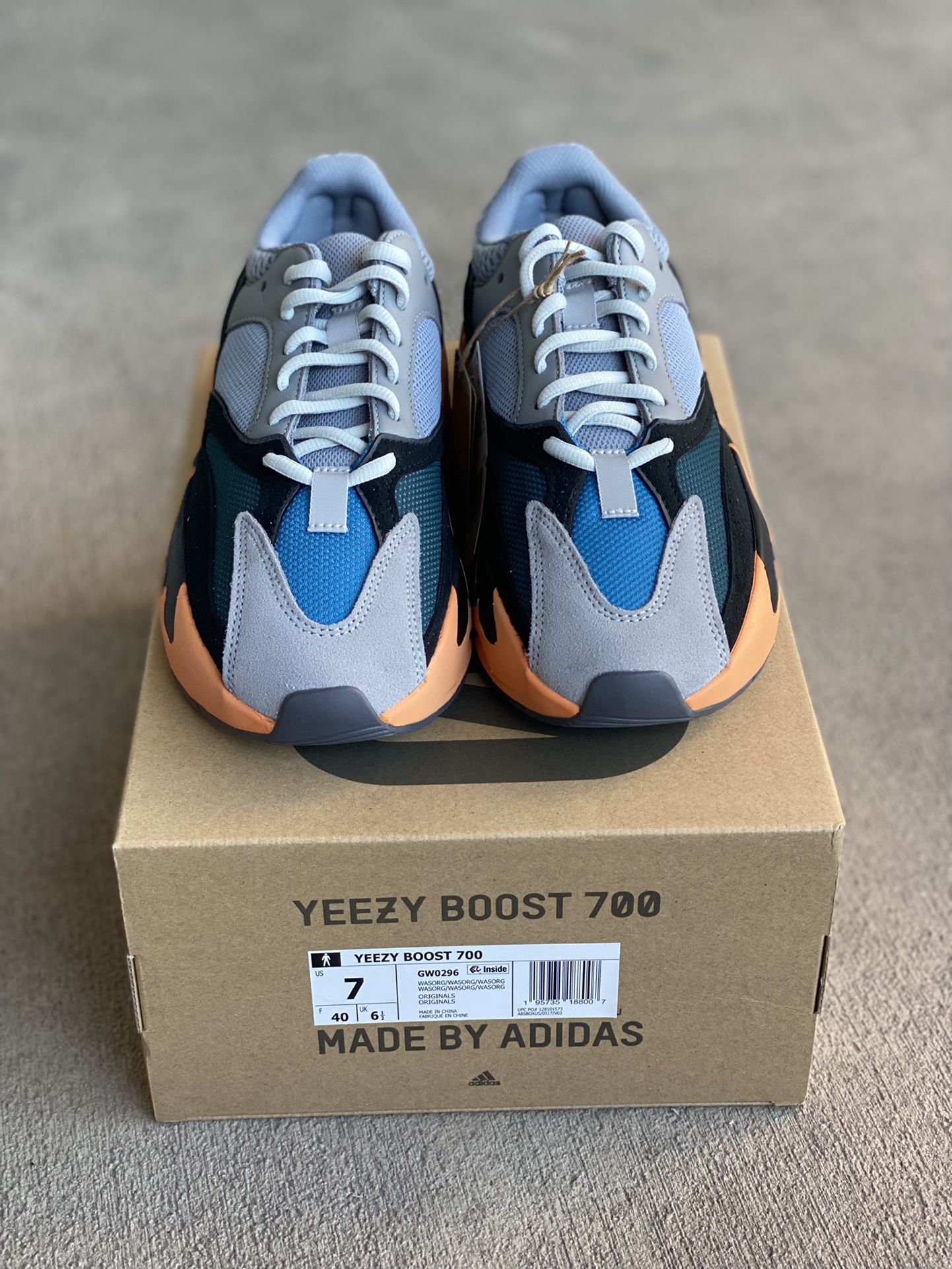 Wash Orange Yeezy 700s - Size 7