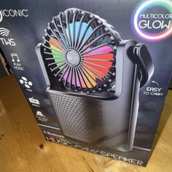 Portable Multicolor Bluetooth Music Fan Speaker
