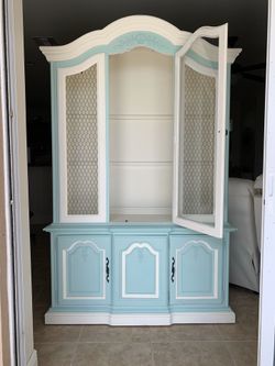 Aqua China Cabinet/Armoire/Display Case