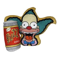 The Simpsons Krusty The Clown Pillow, Buzz Cola Plush