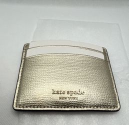 Kate Spade new york Women’s ID/Document Holder Card Case, Leather, Gold
