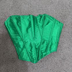 Medium Green Corset Renaissance Dress Costume Pirate Festival 