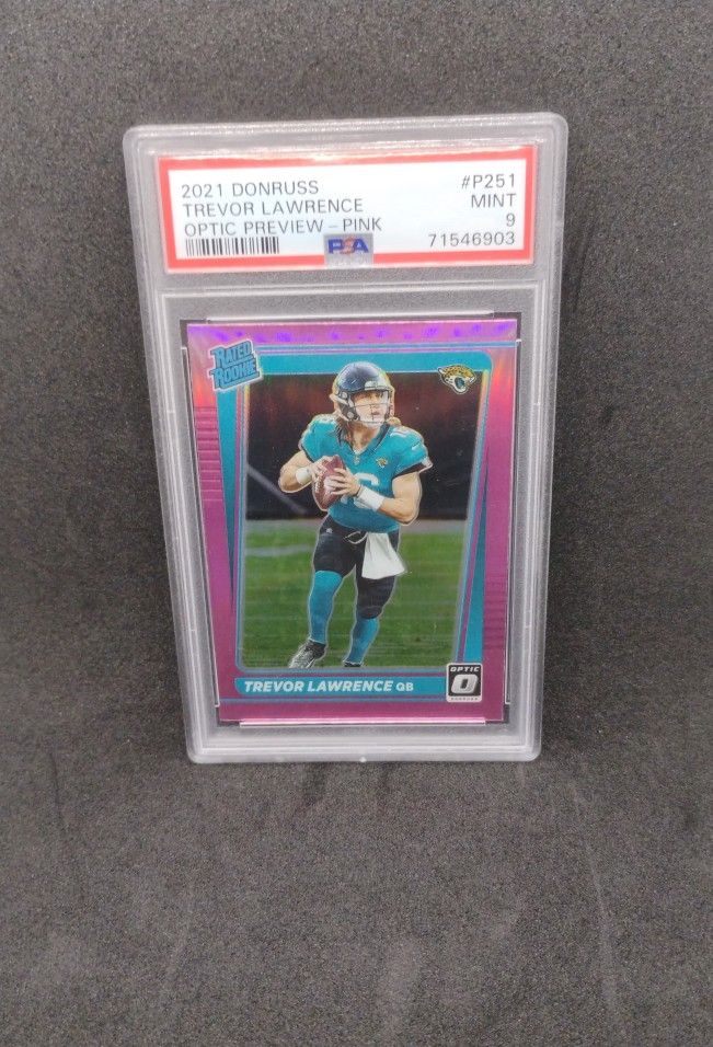 2021 DONRUSS TREVOR LAWRENCE OPTIC PREVIEW-PINK ROOKIE # P251