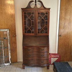 Antique wood secretary desk