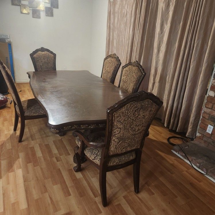 Dark wood table