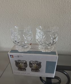  New Vintage Crystal Votive Set 