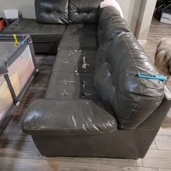 Gray Sectional + Ottoman by Ashley– $250 OBO