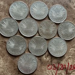 AMAZING MEXICAN ANTIQUE SILVER   (11) COINS  8 REALES  MIXED CITYS   EXTRA FINE CONDITION ALMOST UNCIRCULATED 
