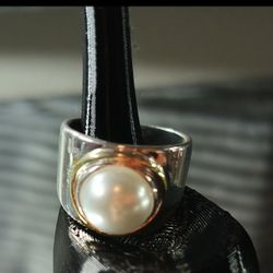 Faux Pearl Stylish Ring