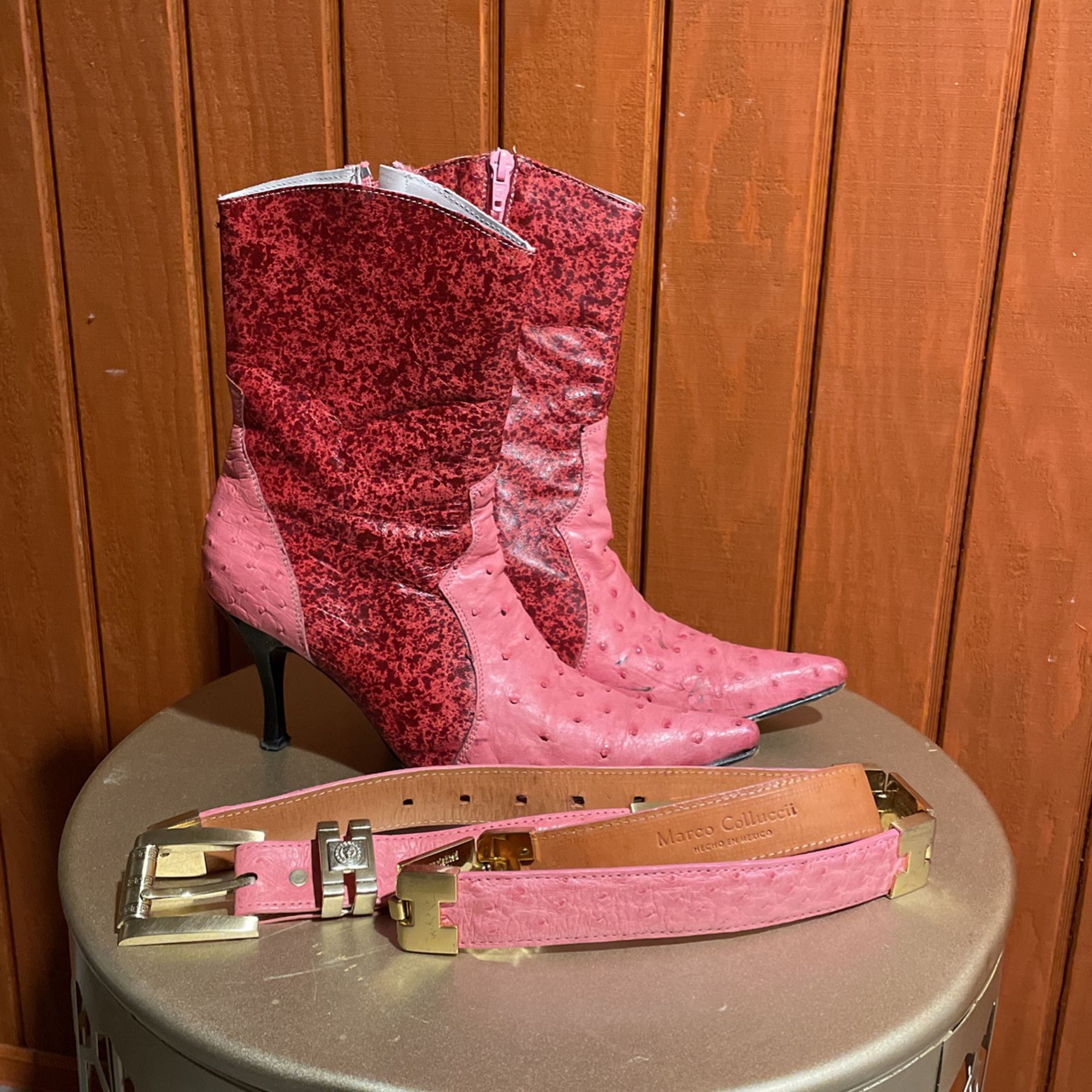 Women Cowgirl Boots. Pink Boots