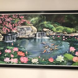 Hand Painted Koi Fish Painting