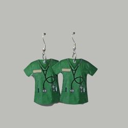 Medical Scrub 2D Dangle Earrings