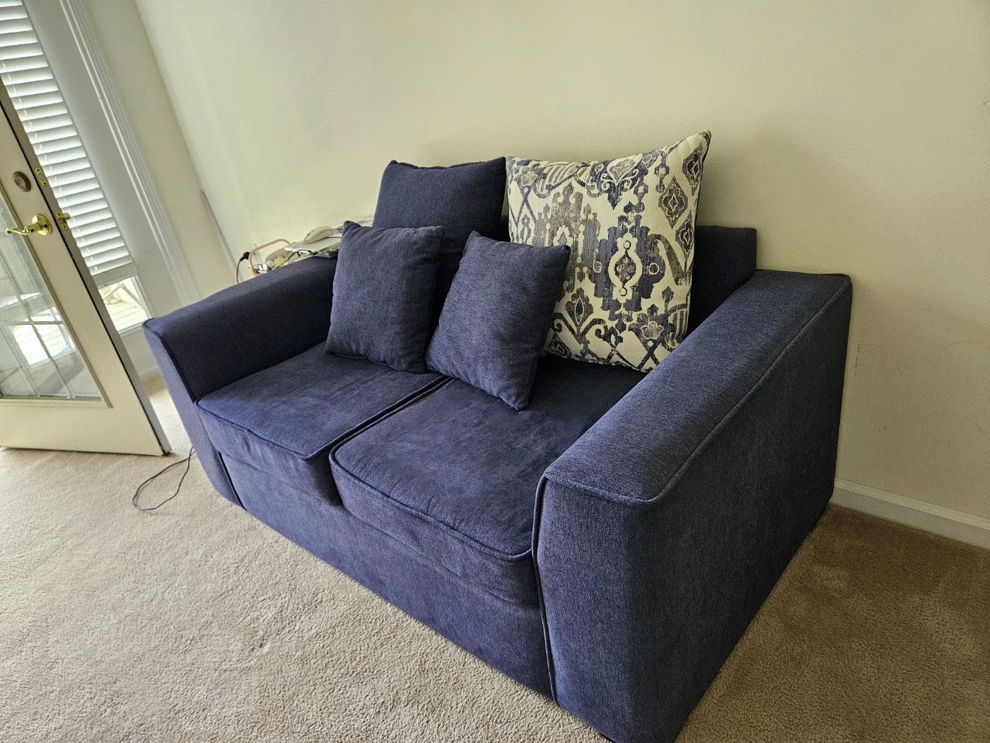 Fabric Navy Sofa
