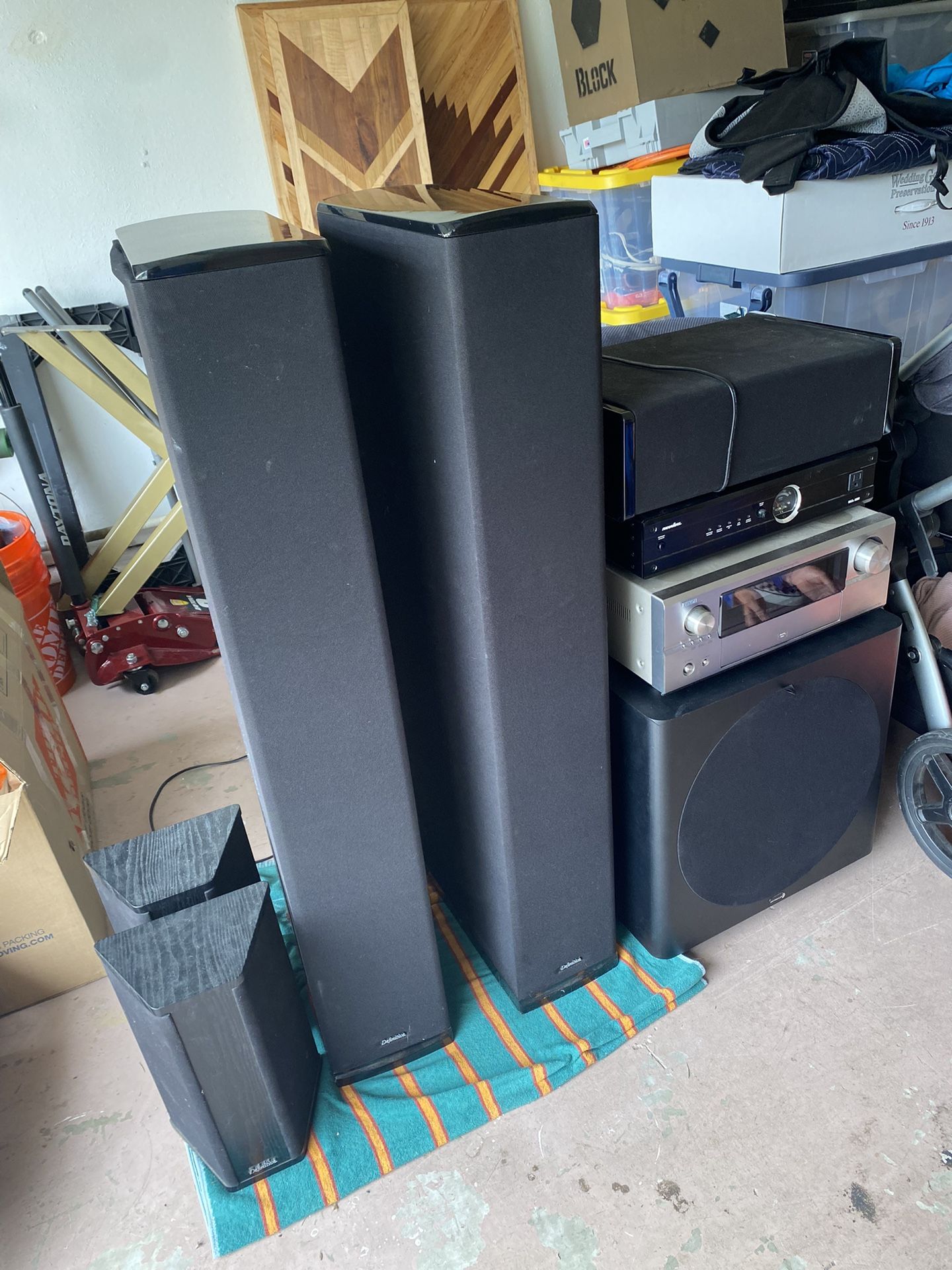 Definitive Technology BP6B Rear Surround Sound Tower Floor Speakers
