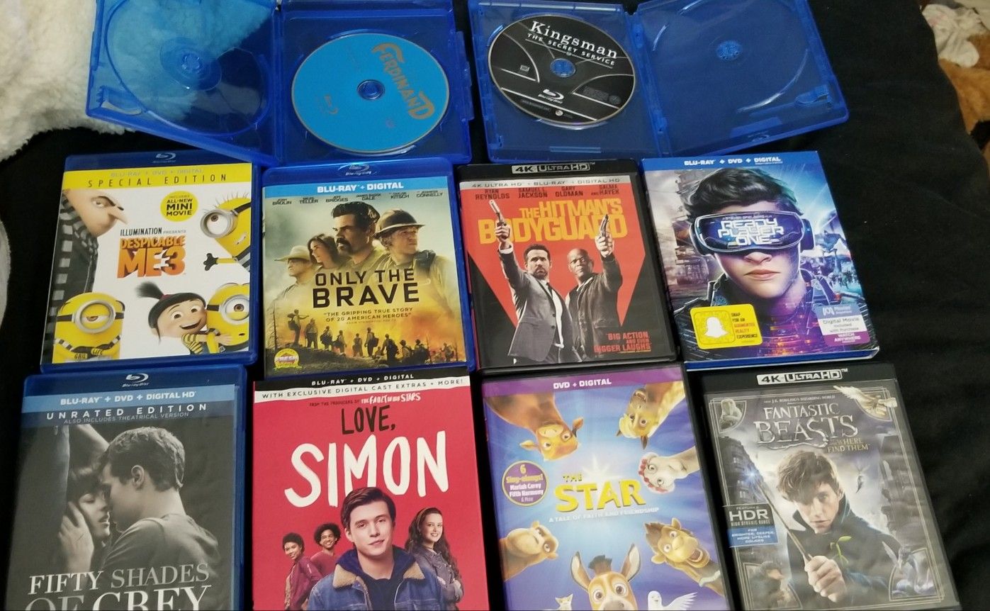 Blue ray movies.