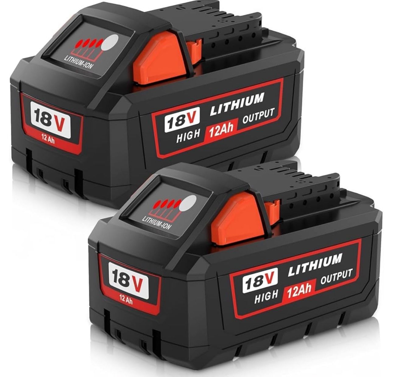 12.0Ah Replacement for Milwaukee 18V Battery Compatible with Milwaukee 18 Volt Batteries 48-11-1862 48-11-1815 48-11-1860 48-11-1890 48-11-2230 (Multi
