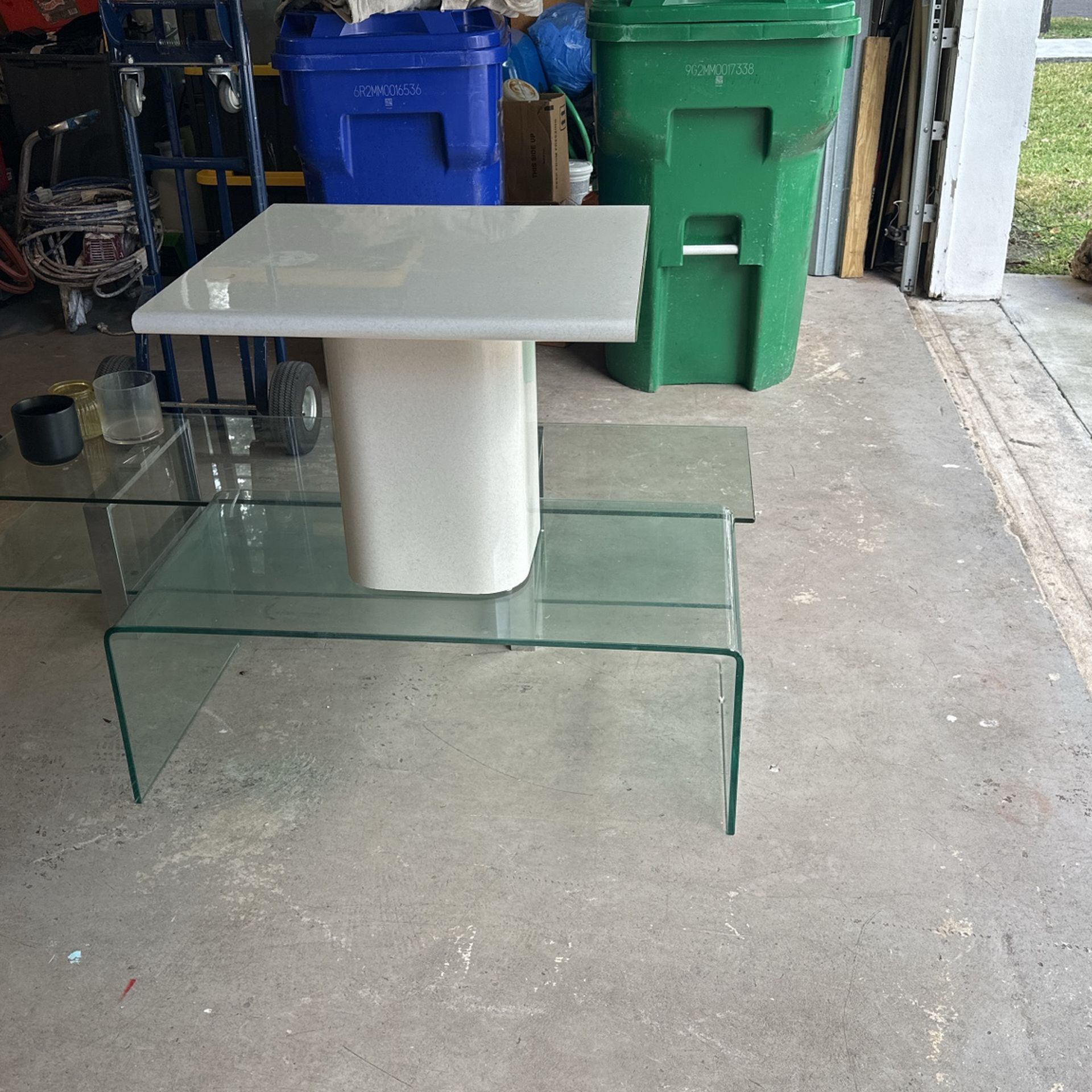 Glass And Marble table