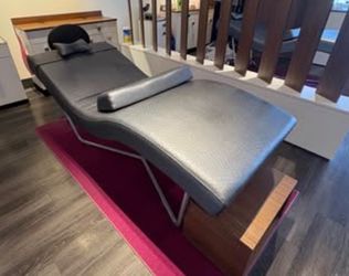 Modern Gray Lash Bed/Lounge Bed With Head and Leg Cushion