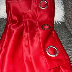 Blackout curtain with metal grommets, one panel, 40 x 84 inches, red satin color, classic design - elegant window decor - long curtains for living roo