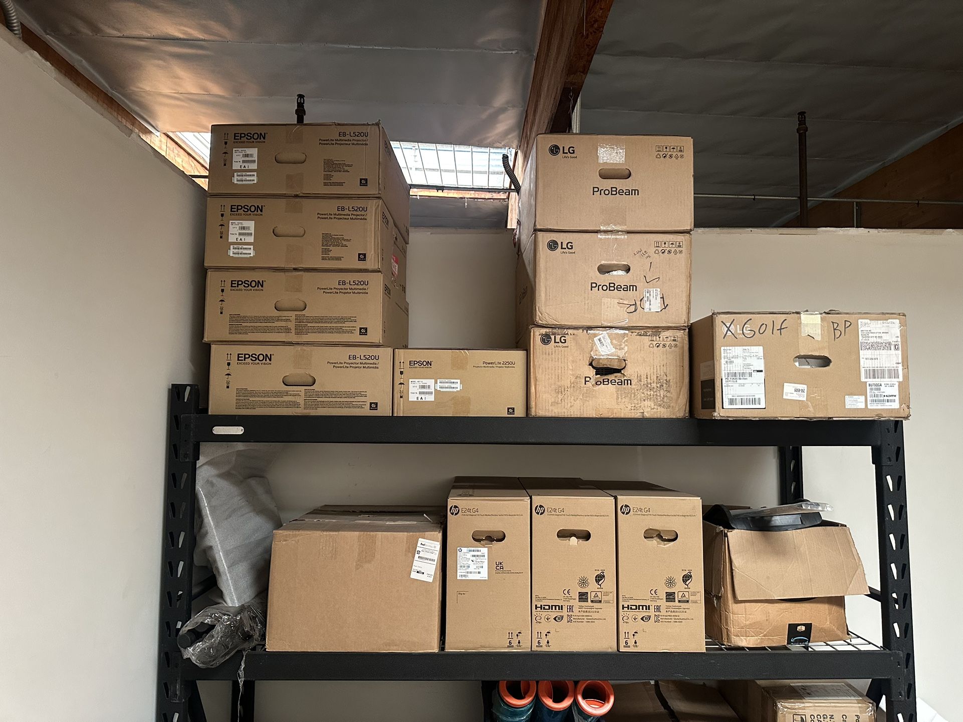 Epson/LG Projectors, Few HP Touchscreen Monitors And Keyboards 