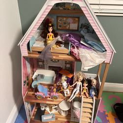 Used Barbie House Wooden Doll House